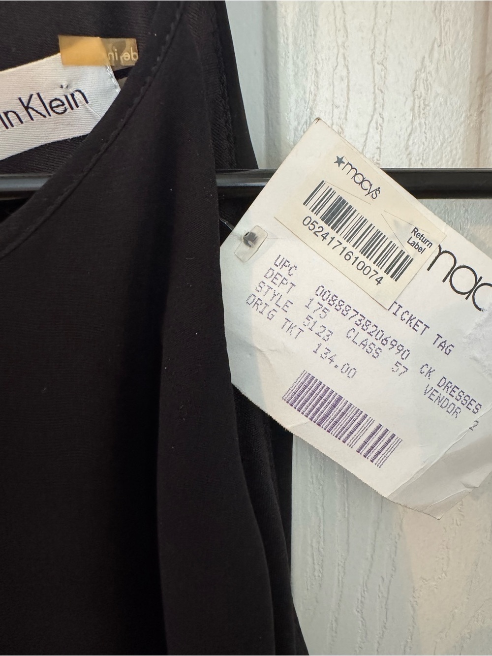 NWT Calvin Klein Black Dress (Size 8) - Picture 8 of 11